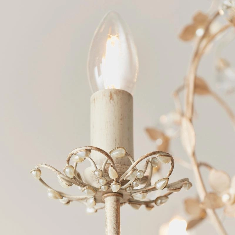 Endon Lullaby Cream & Gold Painted 3 Light Chandelier