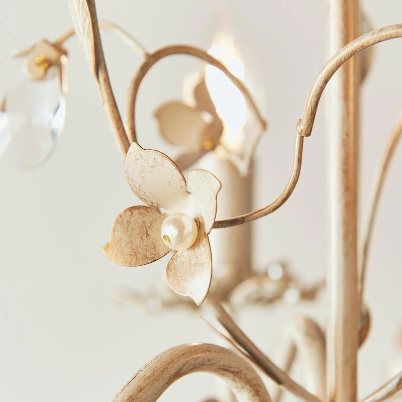 Endon Lullaby Cream & Gold Painted 3 Light Chandelier