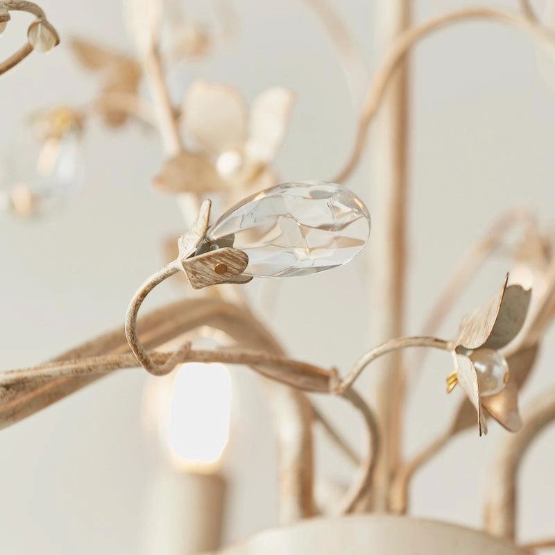 Endon Lullaby Cream & Gold Painted 3 Light Chandelier