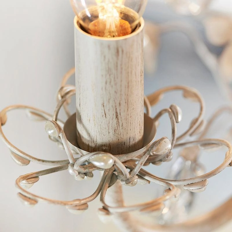 Endon Lullaby Cream & Gold Painted 5 Light Chandelier