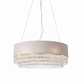 Endon Malmesbury 6 Light Silver Grey Pendant Ceiling Light minimalist ceiling light