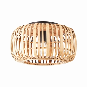Endon Mathias 1 Light Bamboo Cage Ceiling Flush simple ceiling design light