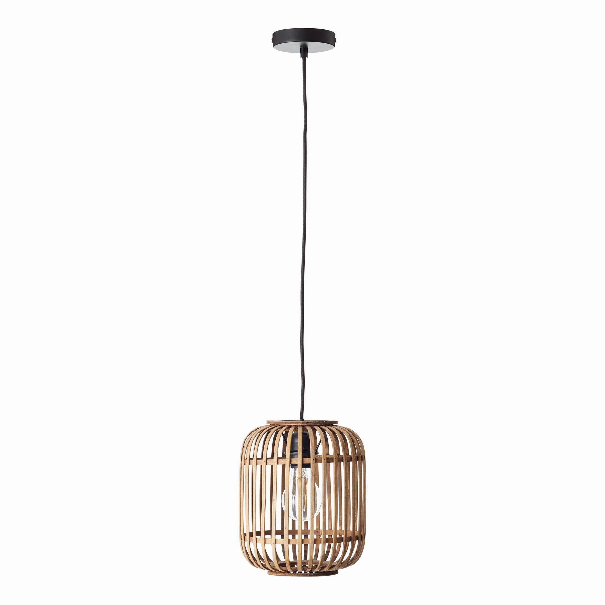 Endon Mathias Natural Bamboo Adjustable Ceiling Pendant