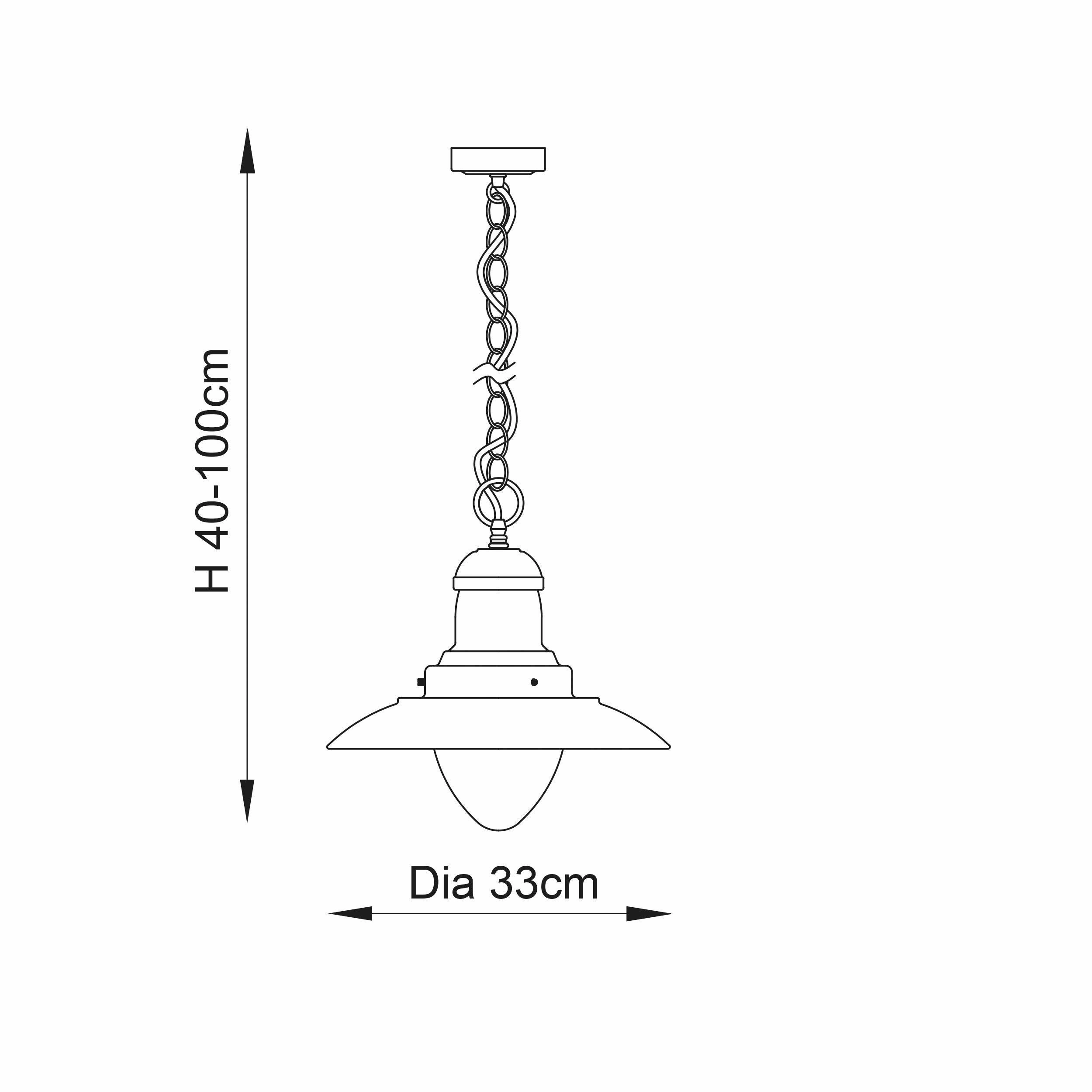 Endon Mendip 1 Light Nickel Ceiling Pendant - Glass Shade