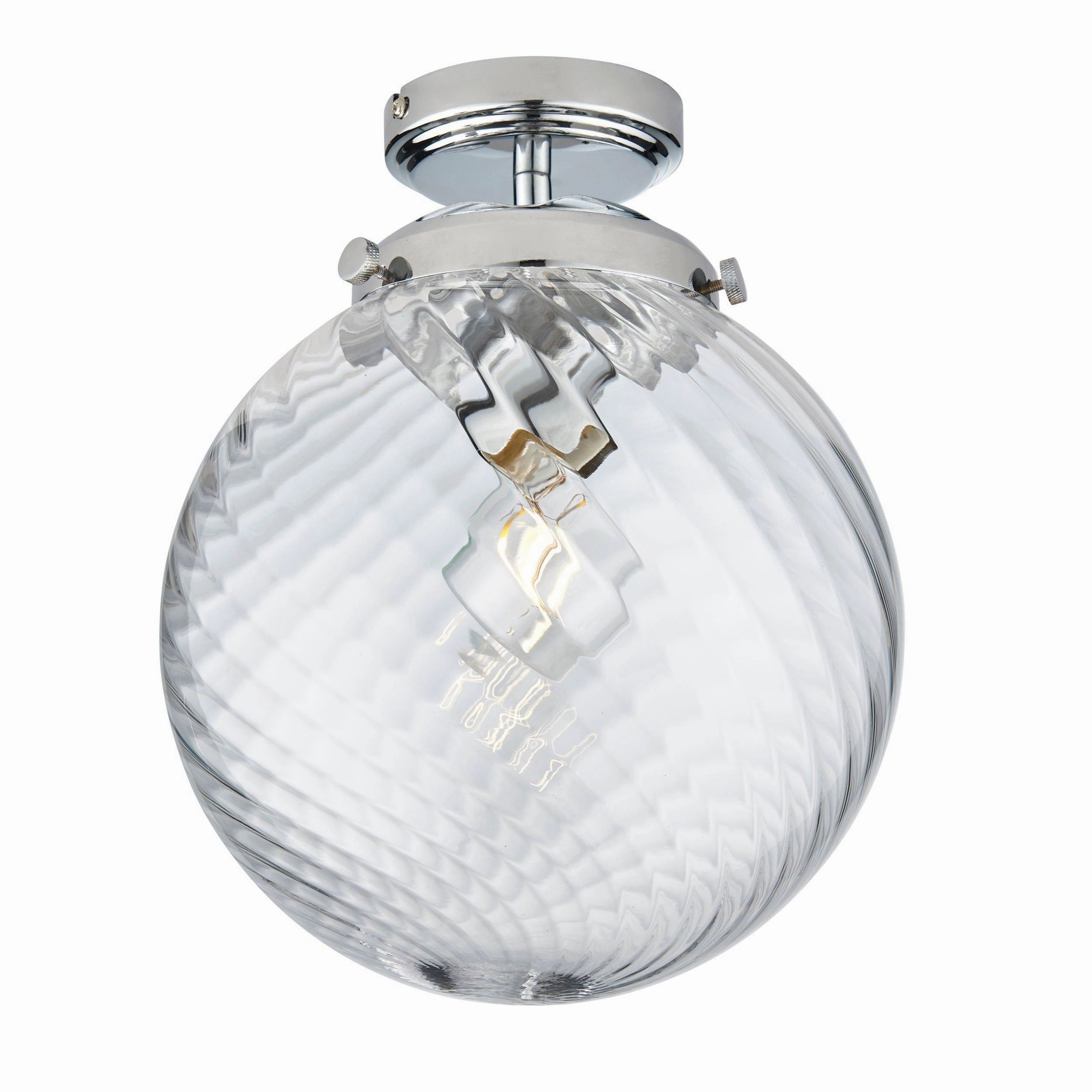 Endon Milston 1 Light Glass Flush Bathroom Ceiling Light simple ceiling design light