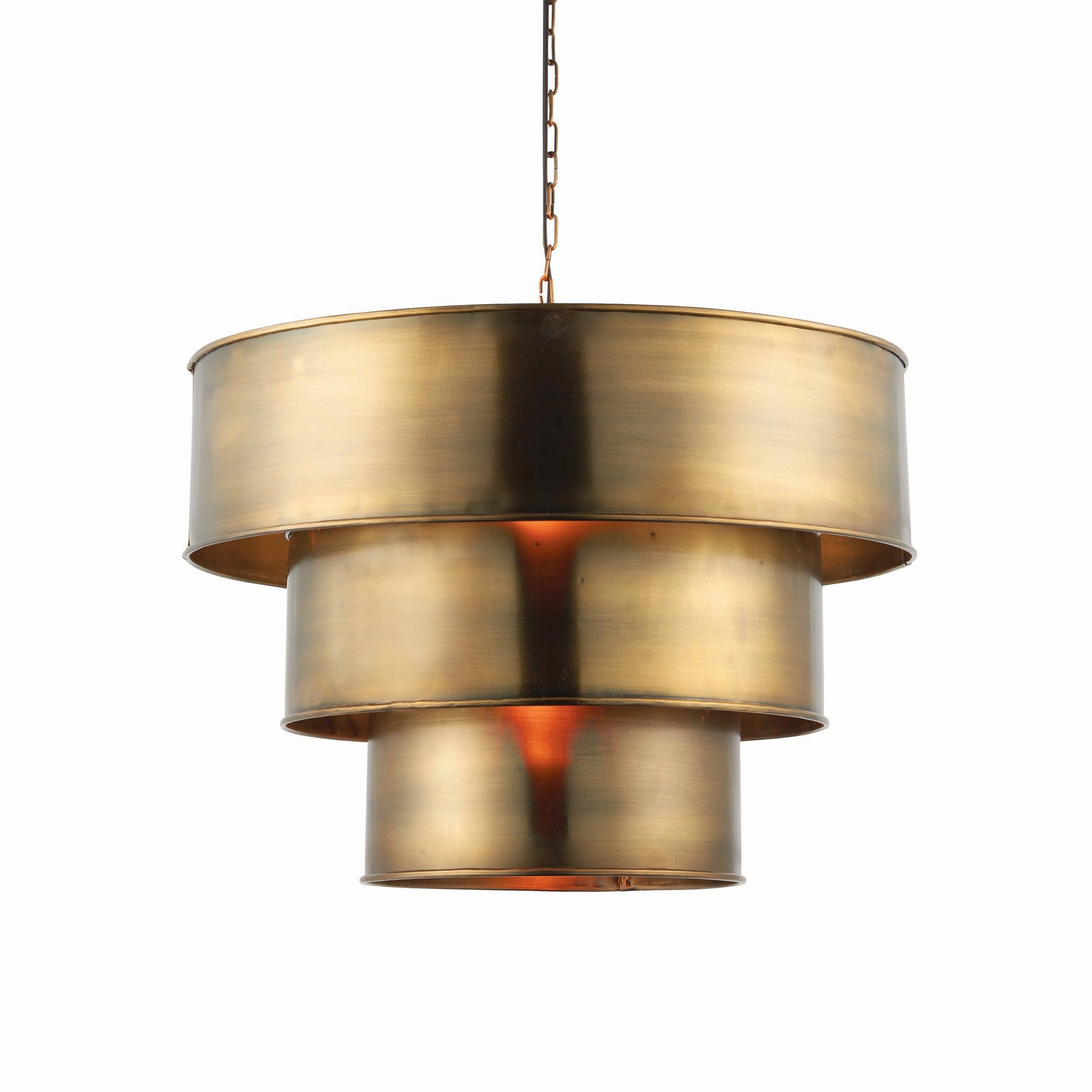 Endon Morad 1 Light Aged Brass Pendant Ceiling Light