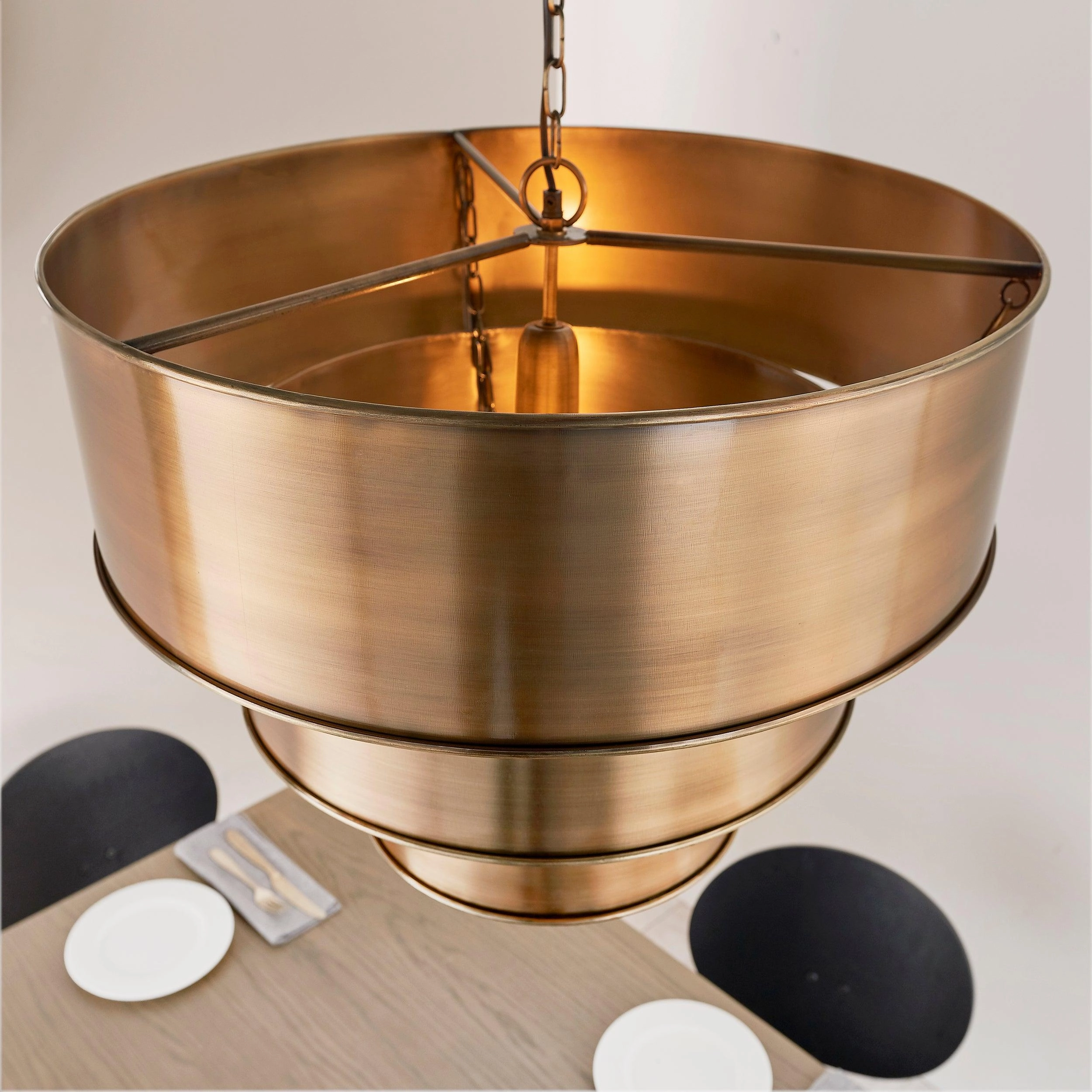 Endon Morad 1 Light Aged Brass Pendant Ceiling Light