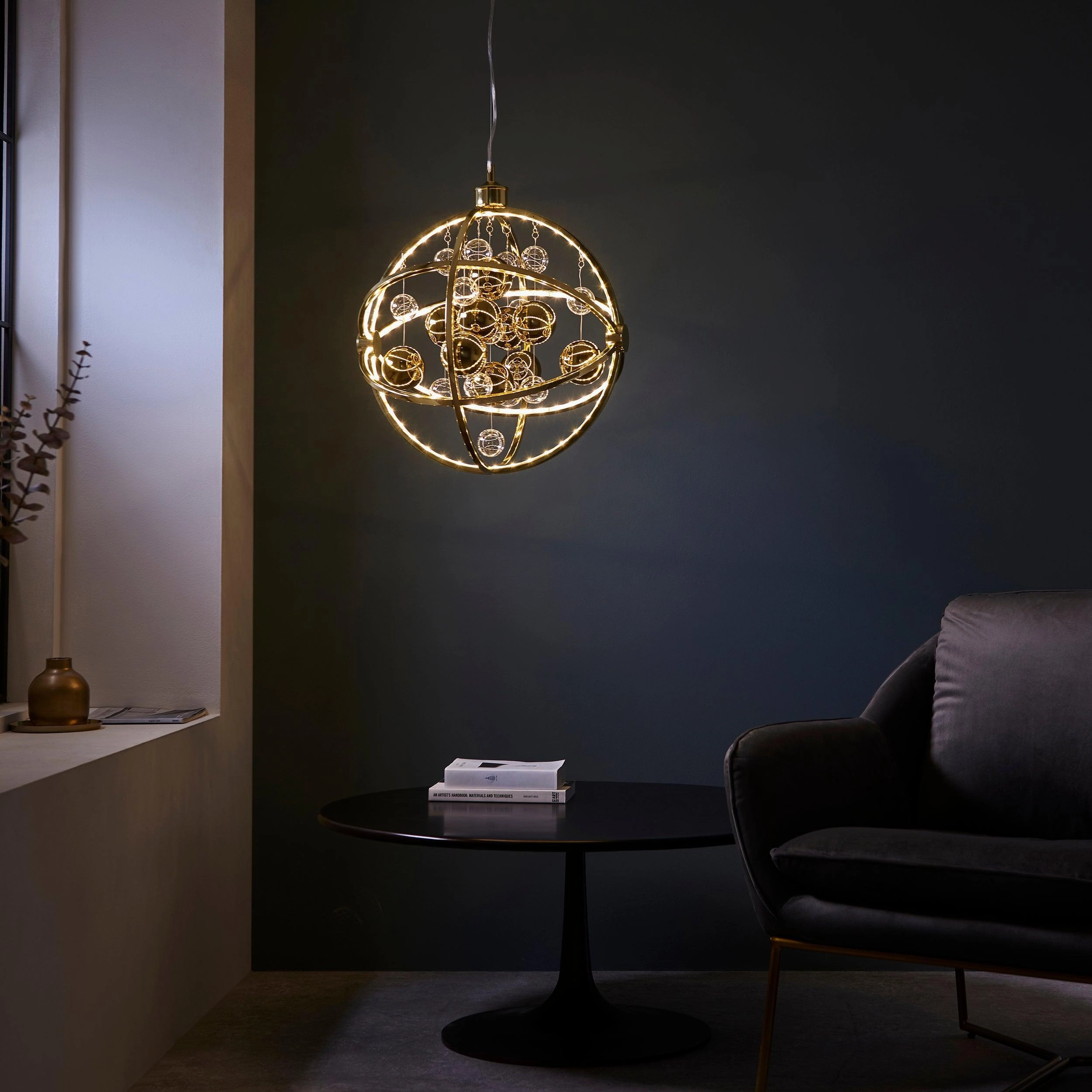 Endon Muni Gold Modern LED Ceiling Pendant