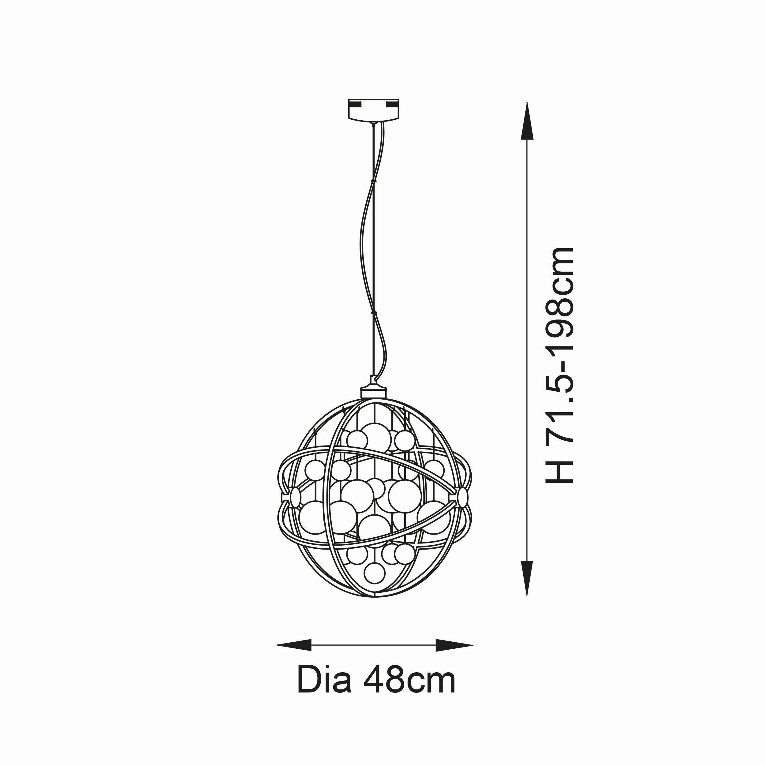 Endon Muni Gold Modern LED Ceiling Pendant