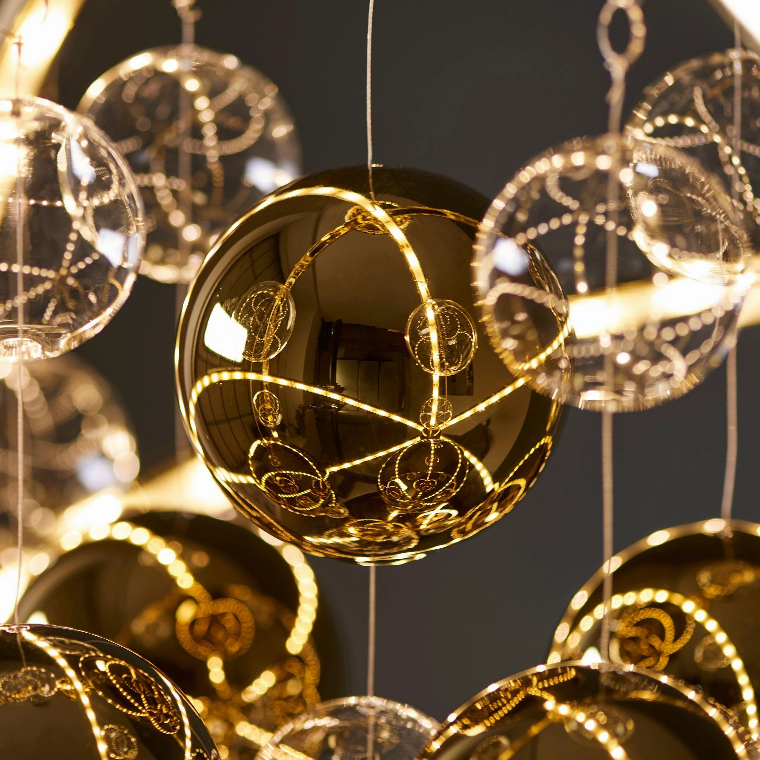 Endon Muni Gold Modern LED Ceiling Pendant