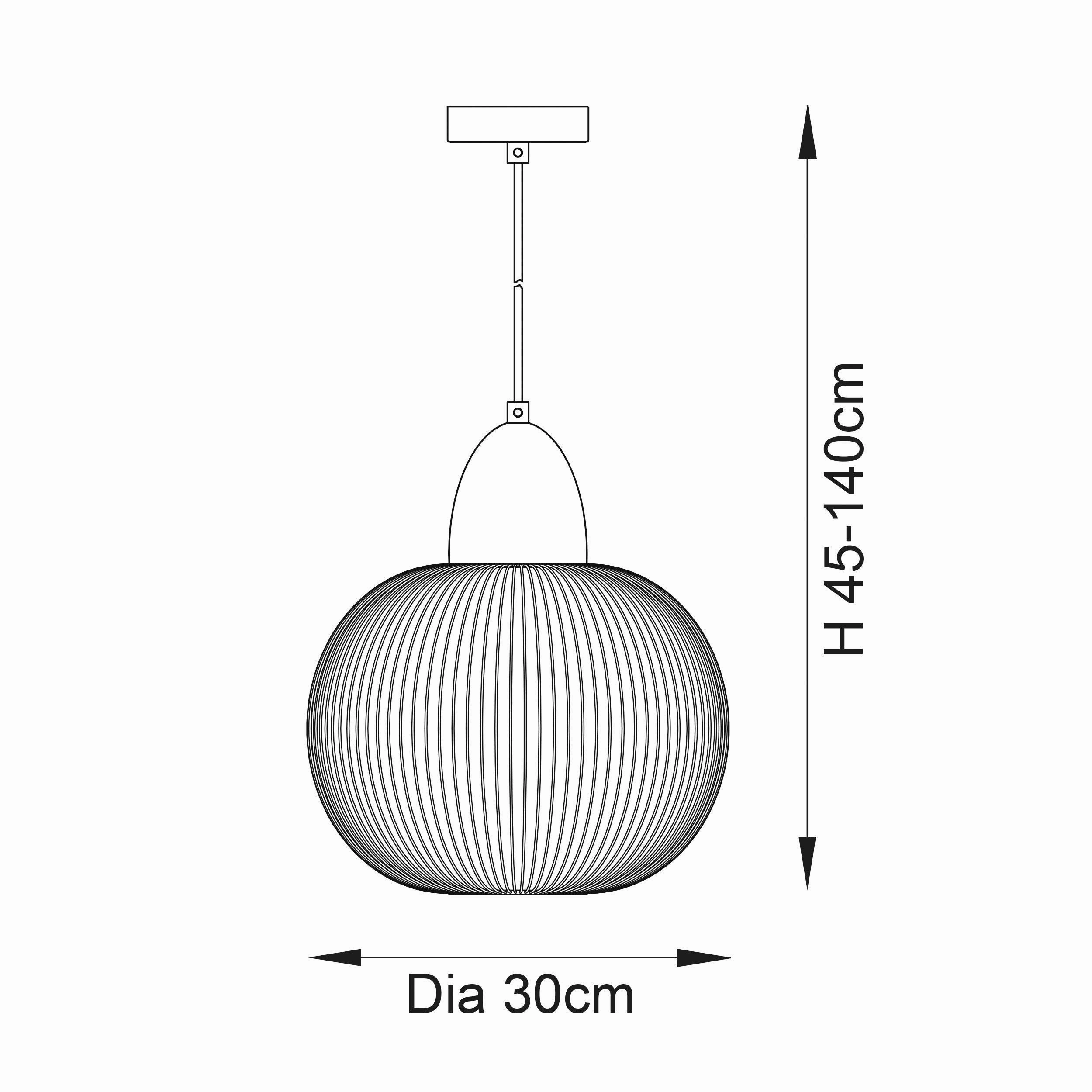 Endon Nicola 1 Light Antique Copper Ceiling Pendant