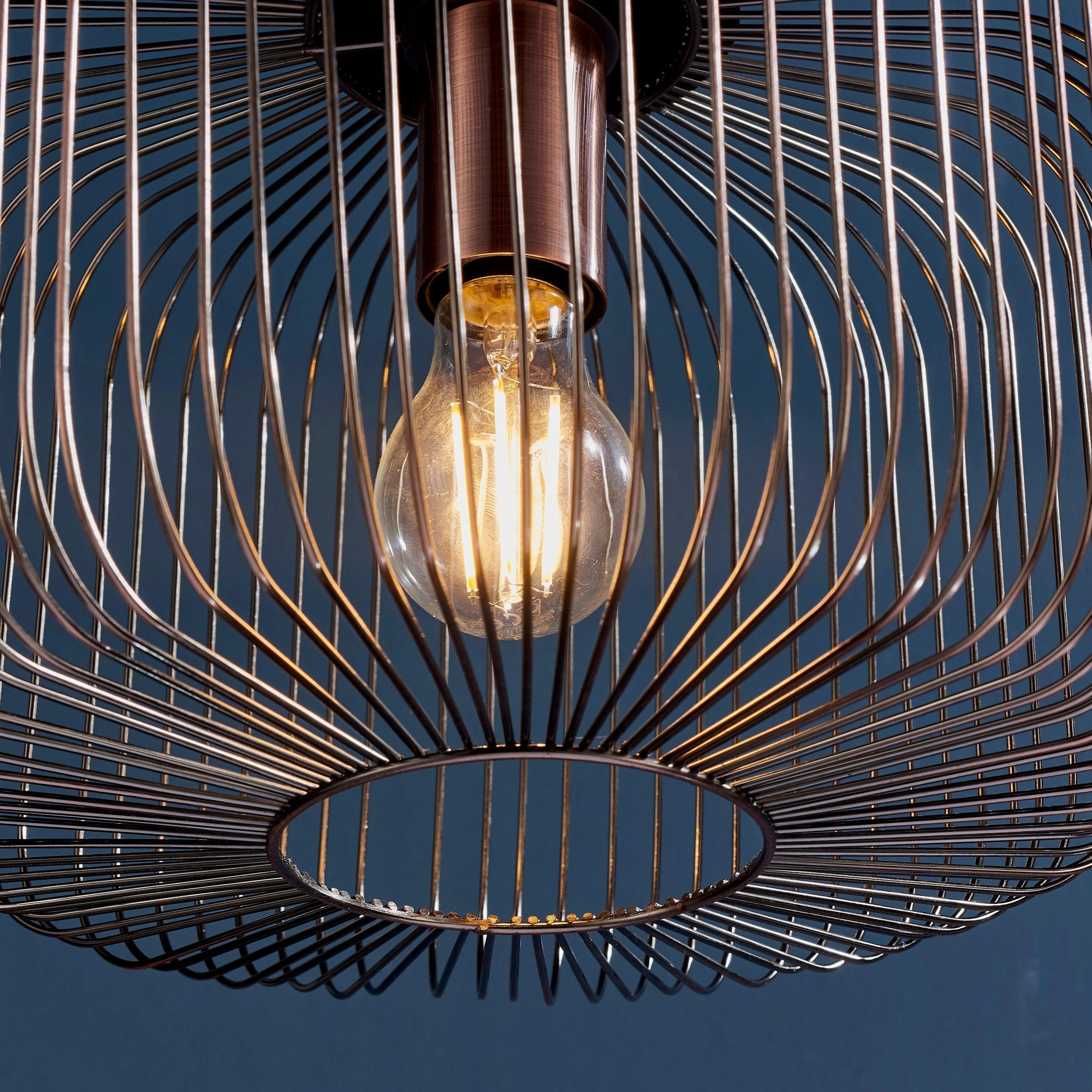Endon Nicola 1 Light Antique Copper Pendant