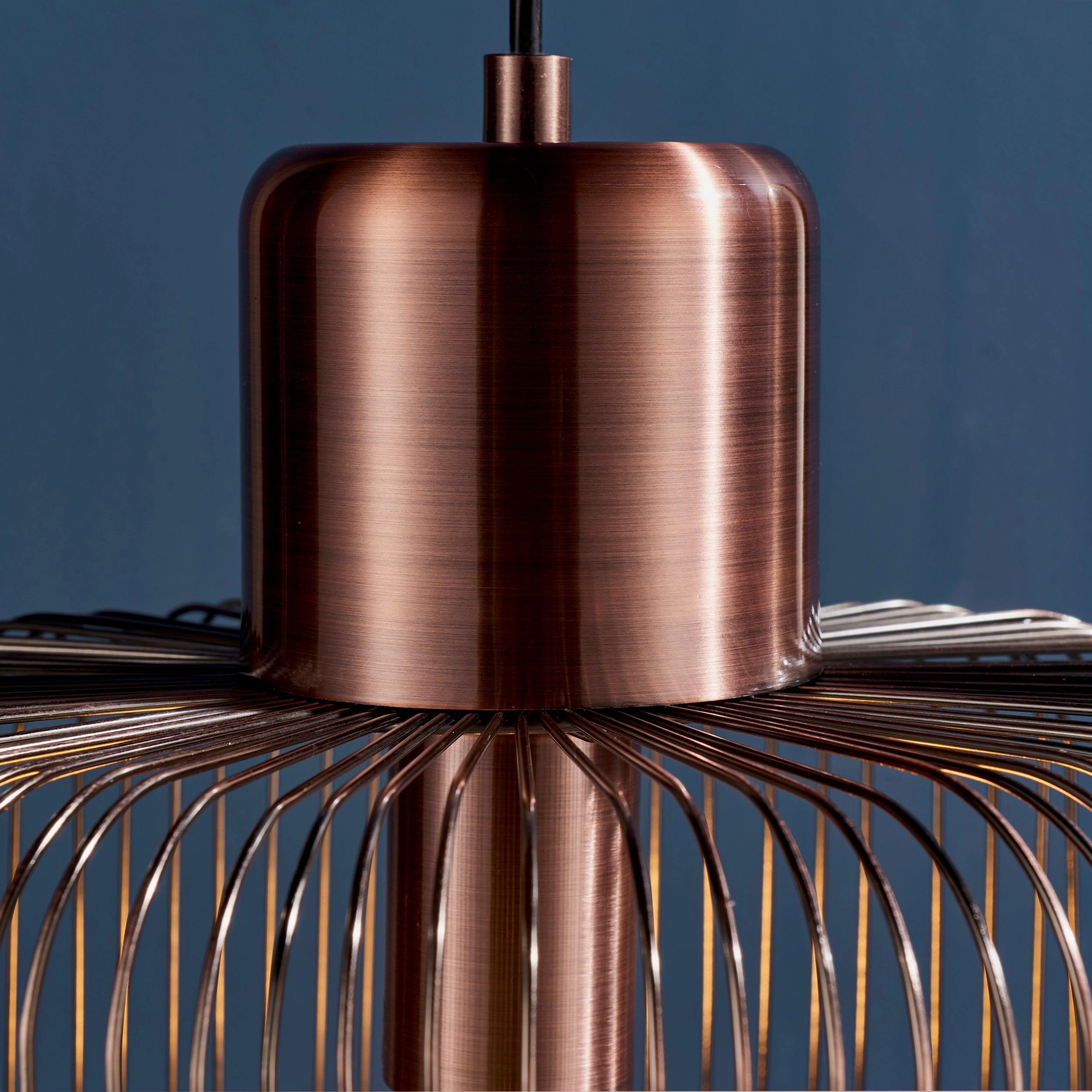 Endon Nicola 1 Light Antique Copper Pendant