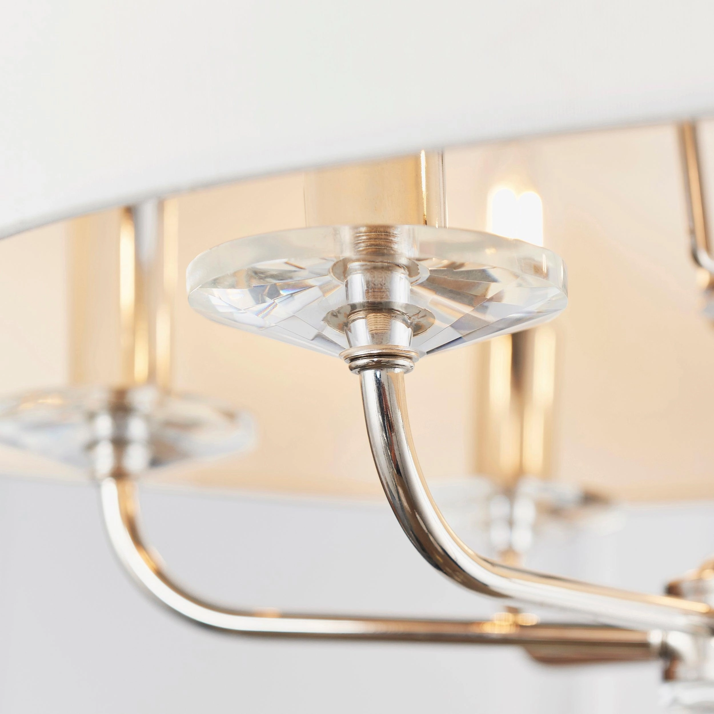 Endon Nixon 6 Arm Bright Nickel Pendant Ceiling Light