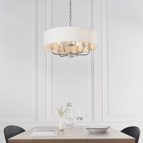 Endon Nixon 6 Arm Bright Nickel Pendant Ceiling Light modern ceiling lamp