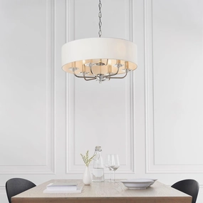 Endon Nixon 6 Arm Bright Nickel Pendant Ceiling Light simple ceiling design light