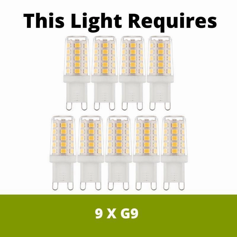 Endon Orta 9 Light Gold Ceiling Pendant Light