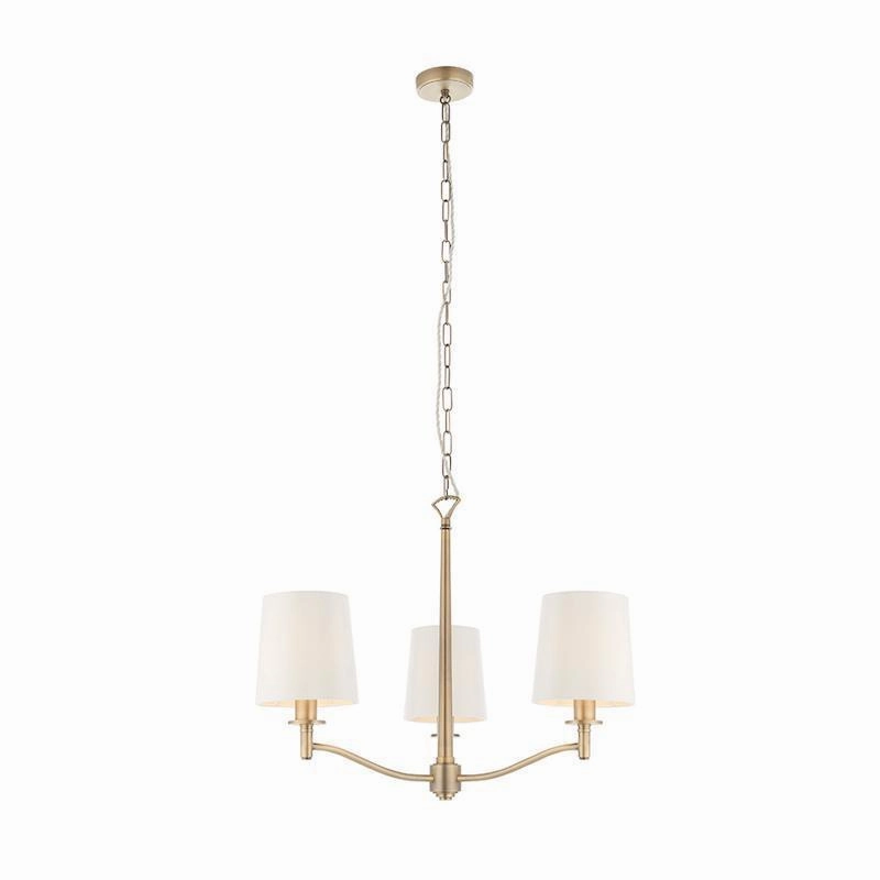 Endon Ortona 3 Light Antique Brass Ceiling Pendant