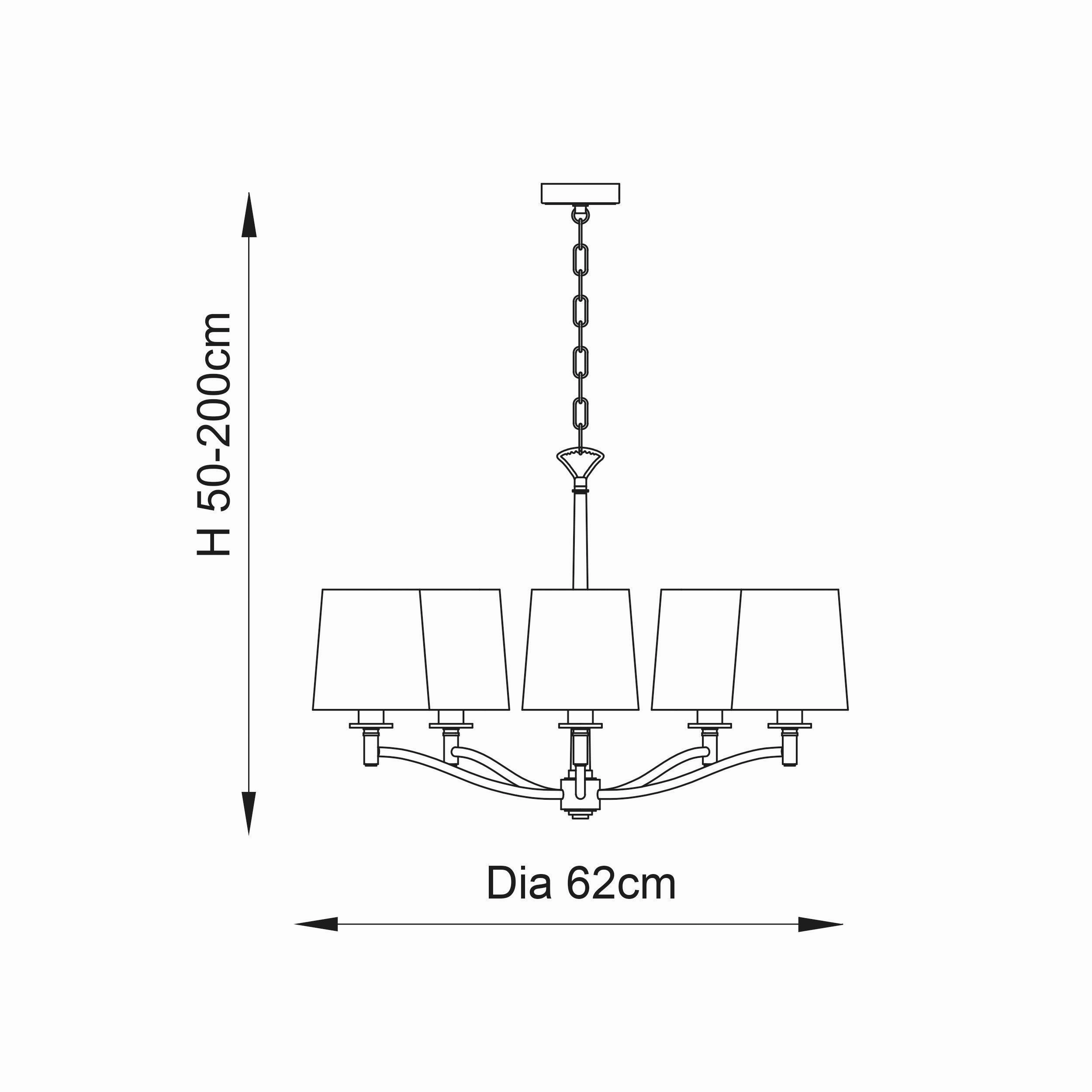 Endon Ortona 3 Light Antique Brass Ceiling Pendant