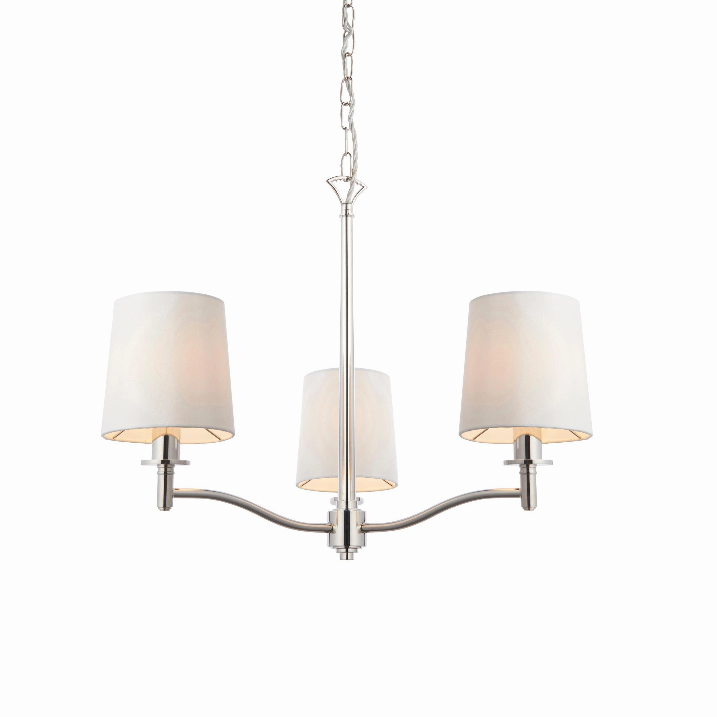 Endon Ortona 3 Light Nickel Pendant Ceiling Light minimalist ceiling light