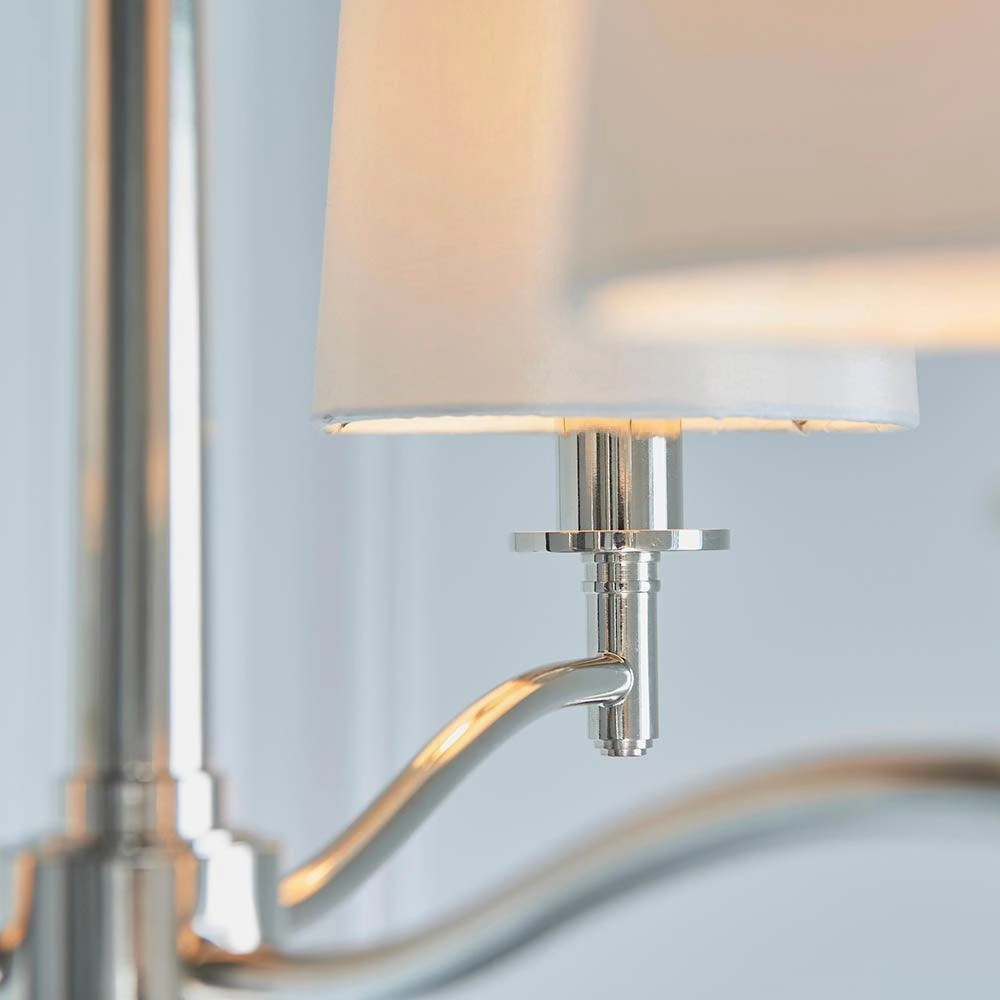 Endon Ortona 3 Light Nickel Pendant Ceiling Light