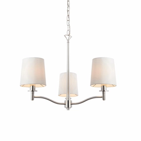 Endon Ortona 3 Light Nickel Pendant Ceiling Light minimalist ceiling light