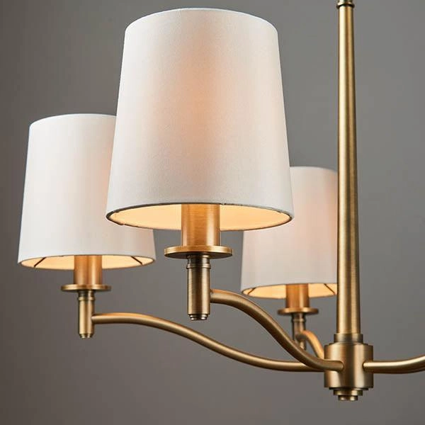 Endon Ortona 5 Light Antique Brass Pendant