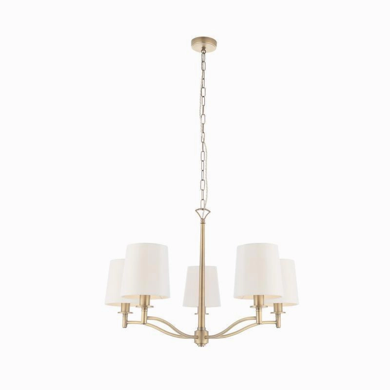 Endon Ortona 5 Light Antique Brass Pendant simple ceiling design light