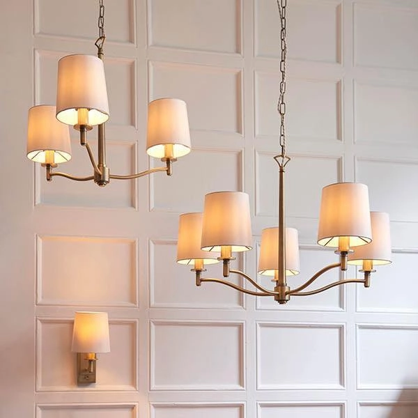 Endon Ortona 5 Light Antique Brass Pendant