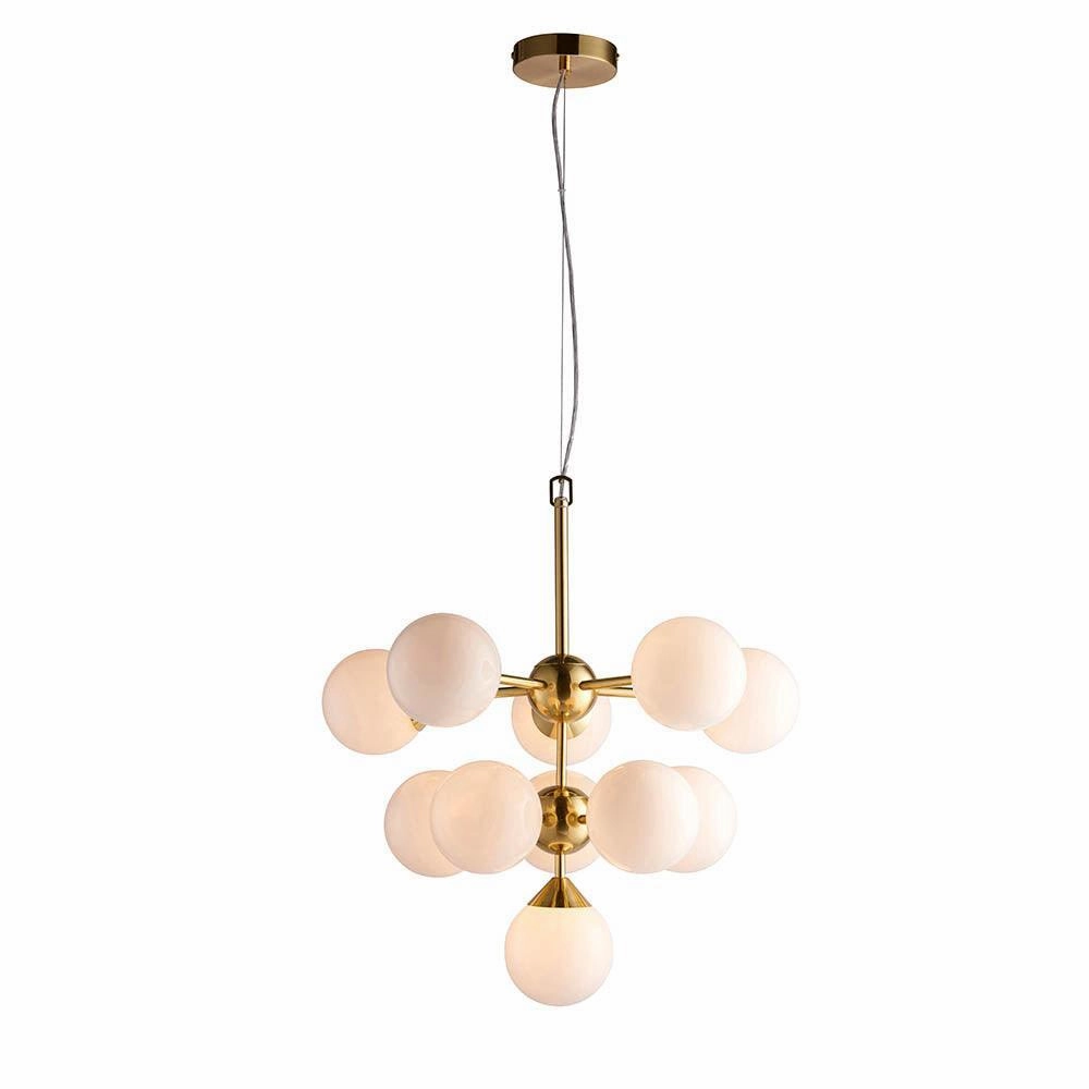 Endon Oscar 11 Brass Finish Light Pendant Ceiling Light