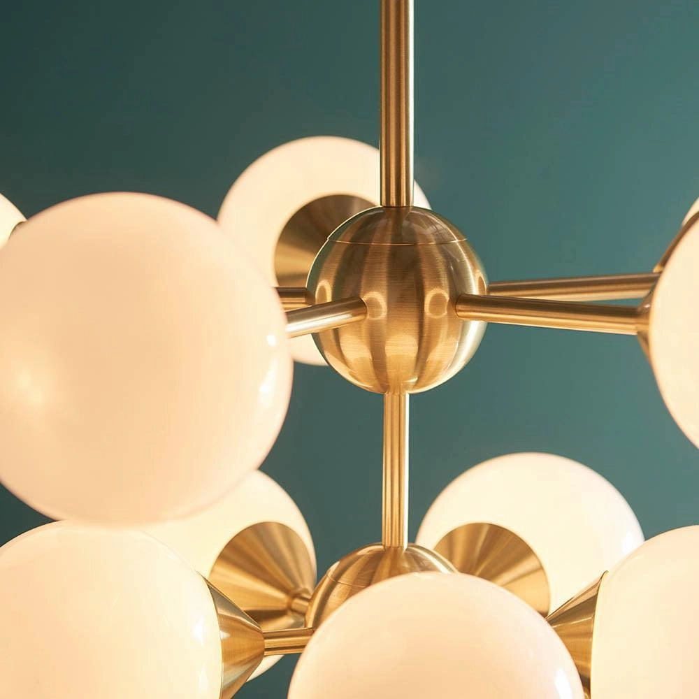 Endon Oscar 11 Brass Finish Light Pendant Ceiling Light