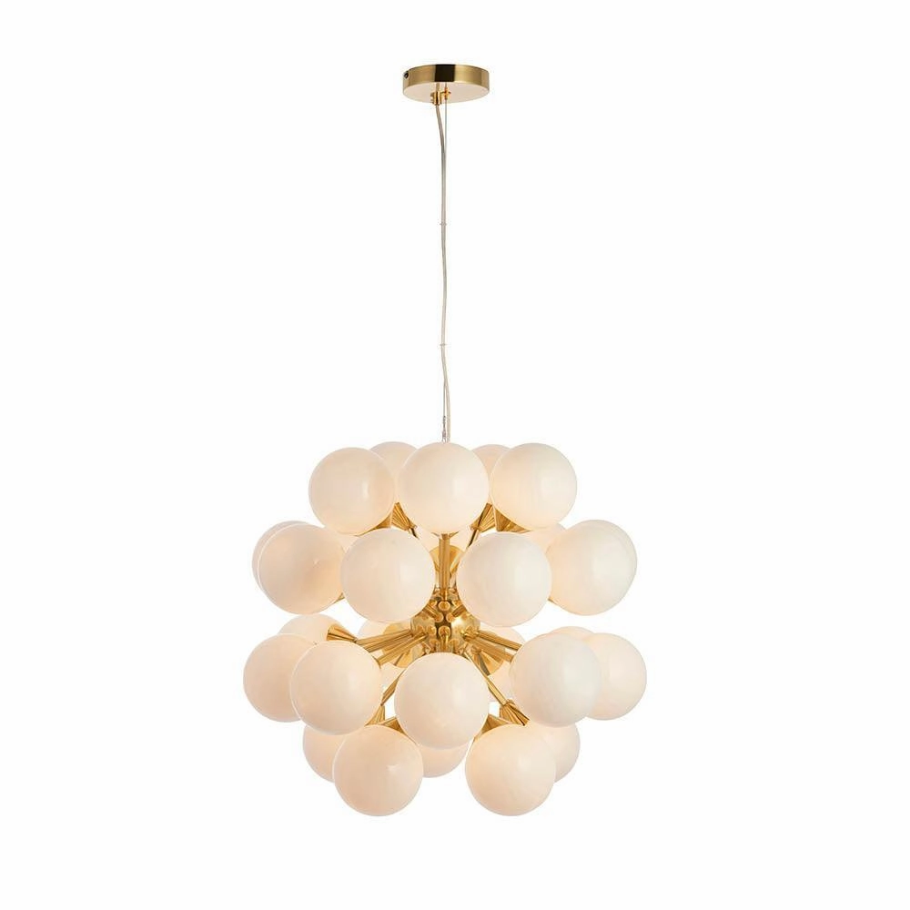 Endon Oscar 28 Brass Finish Light Pendant Ceiling Light