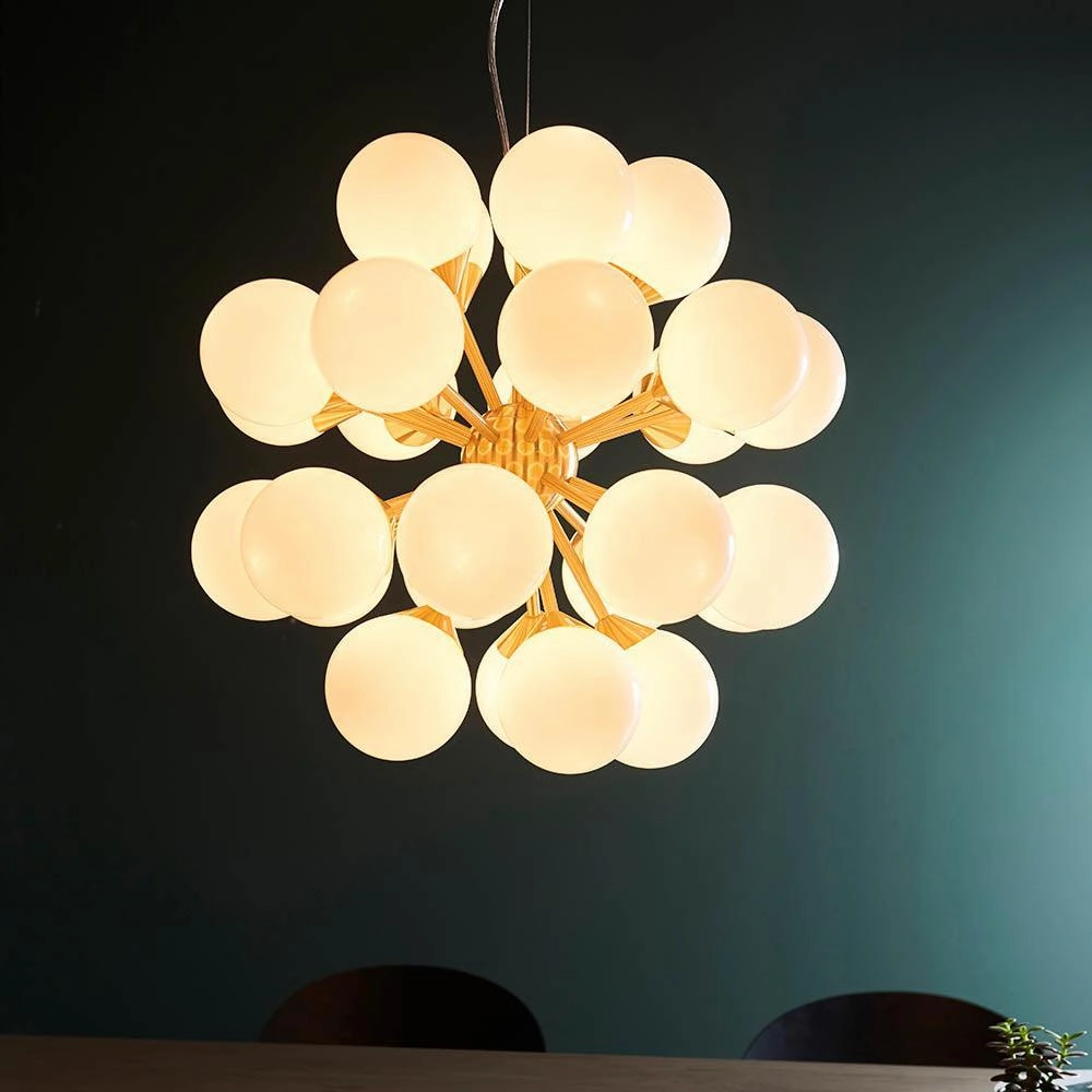 Endon Oscar 28 Brass Finish Light Pendant Ceiling Light