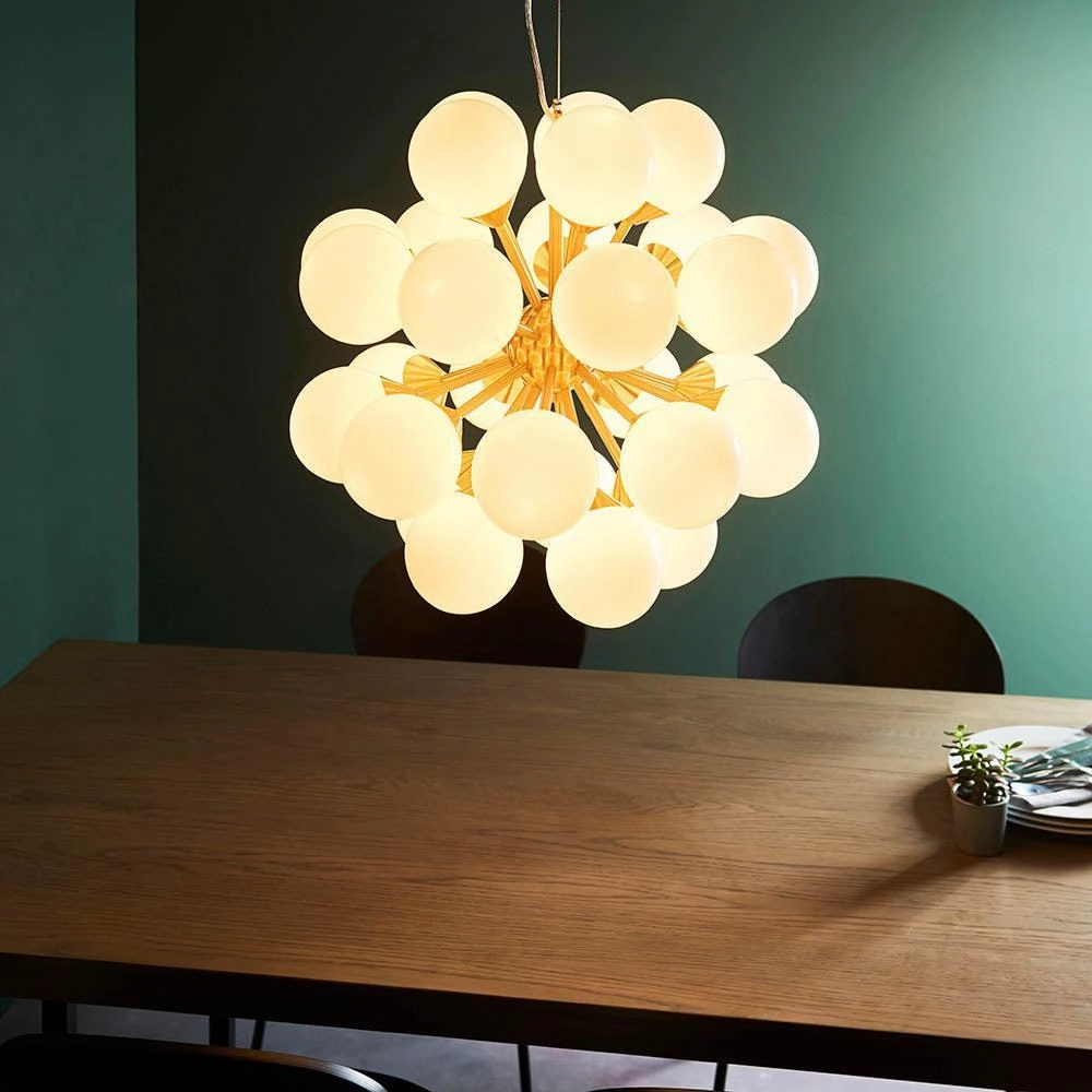 Endon Oscar 28 Brass Finish Light Pendant Ceiling Light