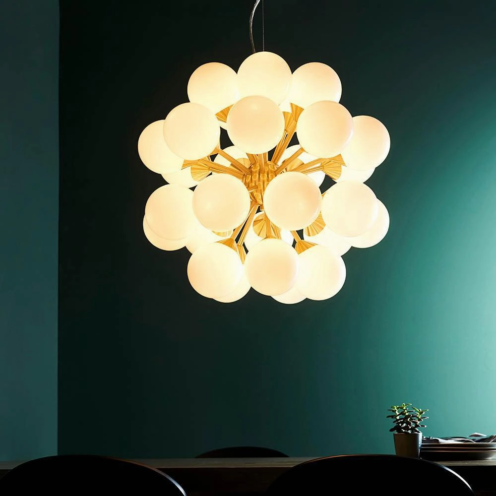 Endon Oscar 28 Brass Finish Light Pendant Ceiling Light