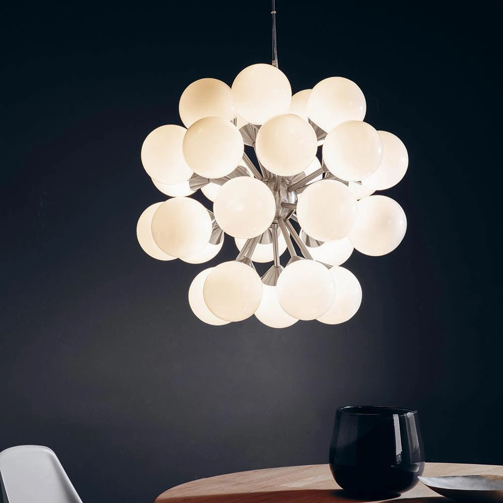 Endon Oscar 28 Light Nickel Finish Ceiling Pendant