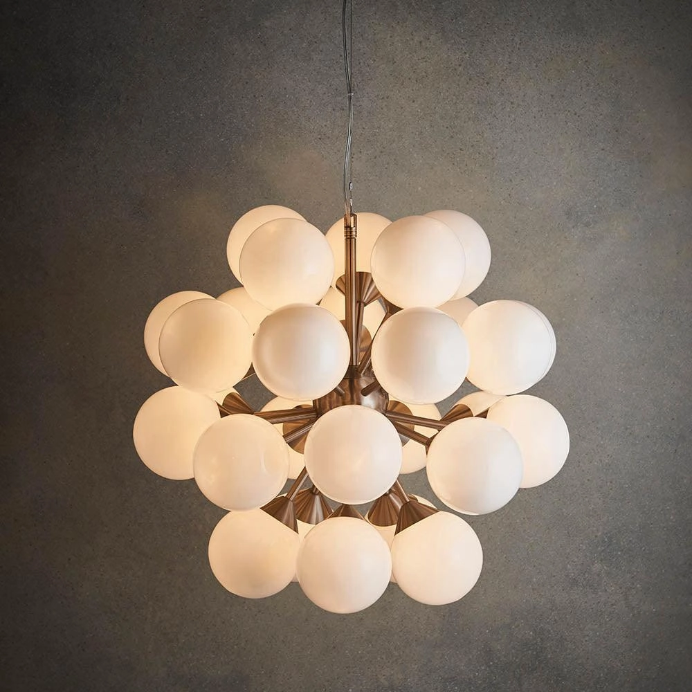Endon Oscar 28 Light Nickel Finish Ceiling Pendant