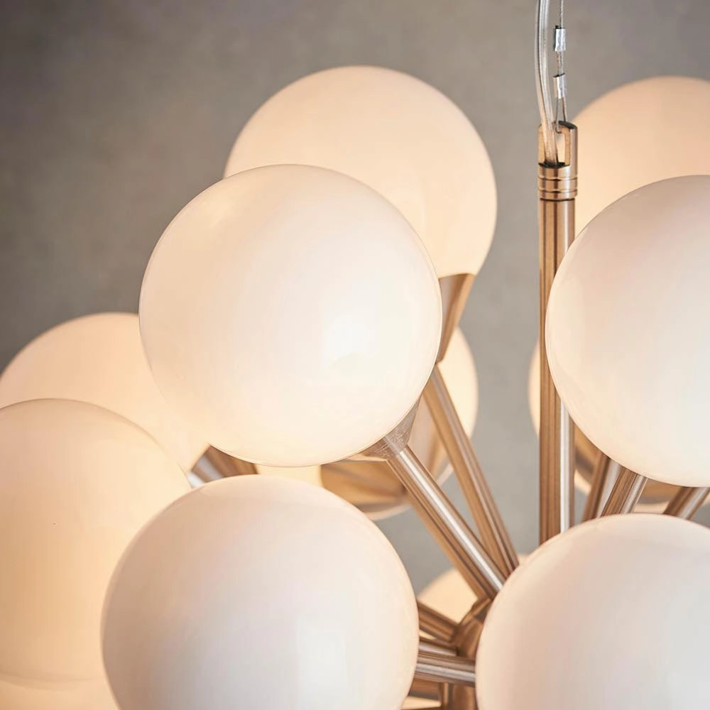 Endon Oscar 28 Light Nickel Finish Ceiling Pendant