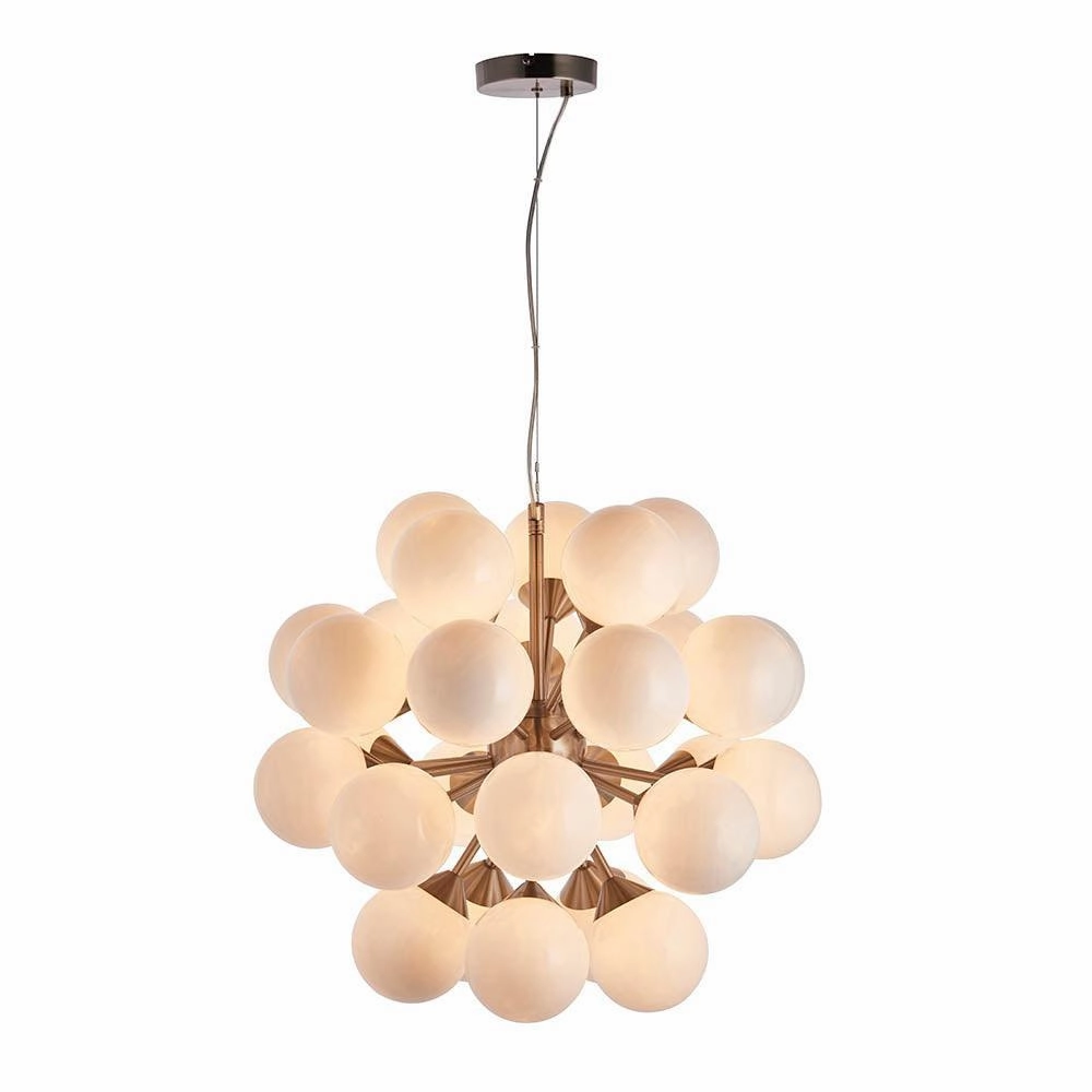 Endon Oscar 28 Light Nickel Finish Ceiling Pendant