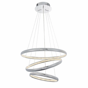 Endon Ozias 1 Light Chrome & Crystal Ceiling Pendant minimalist ceiling light