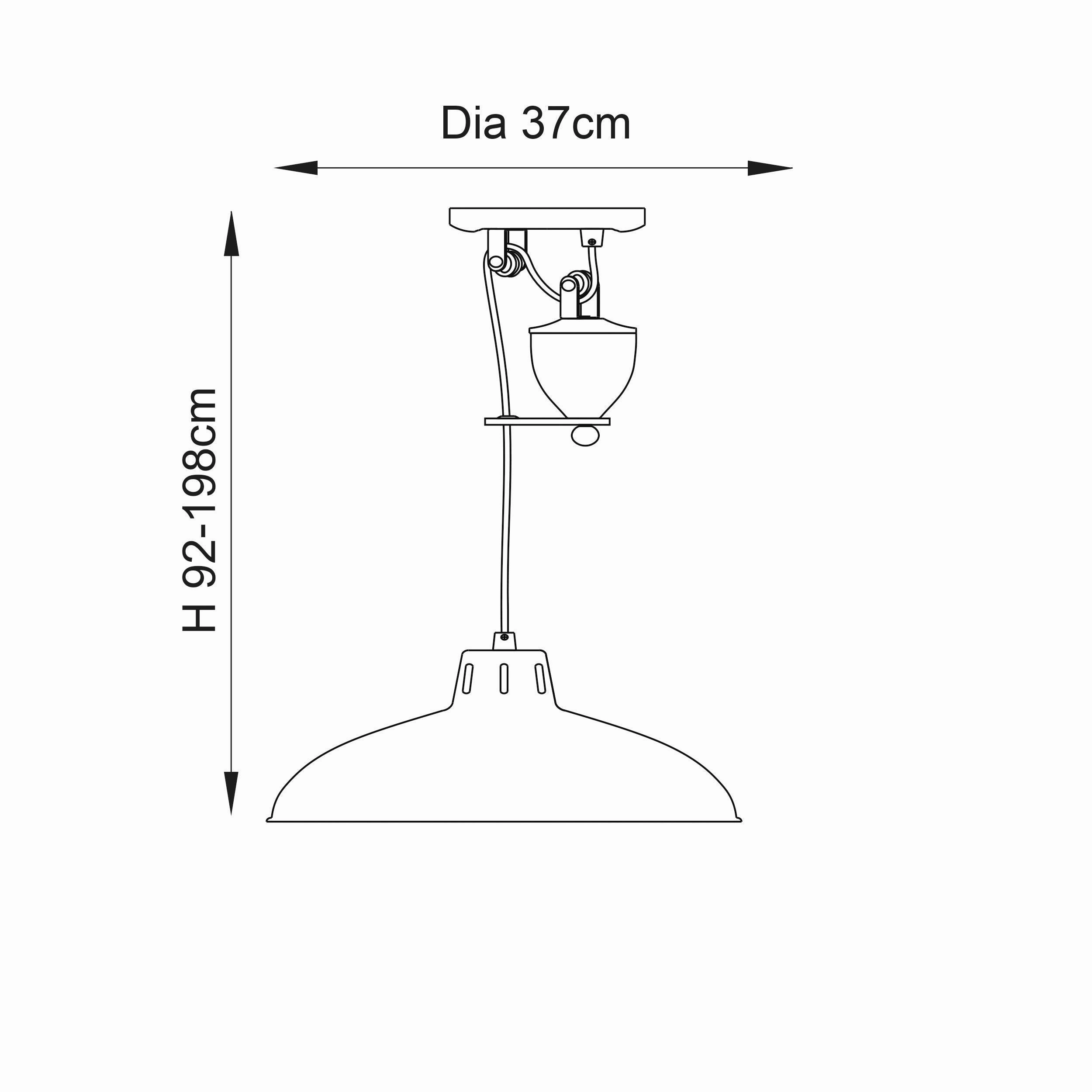 Endon Polka Rise & Fall Antique Brass 1 Light Ceiling Pendant