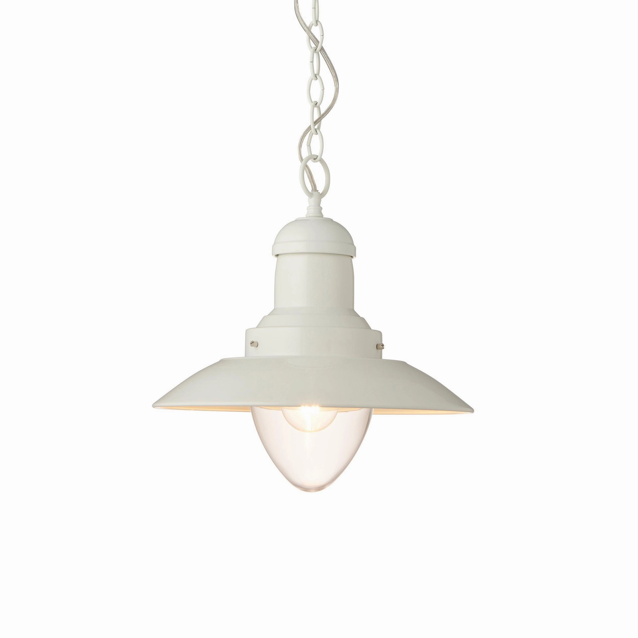 Endon Polperro 1 Light Cream Ceiling Pendant