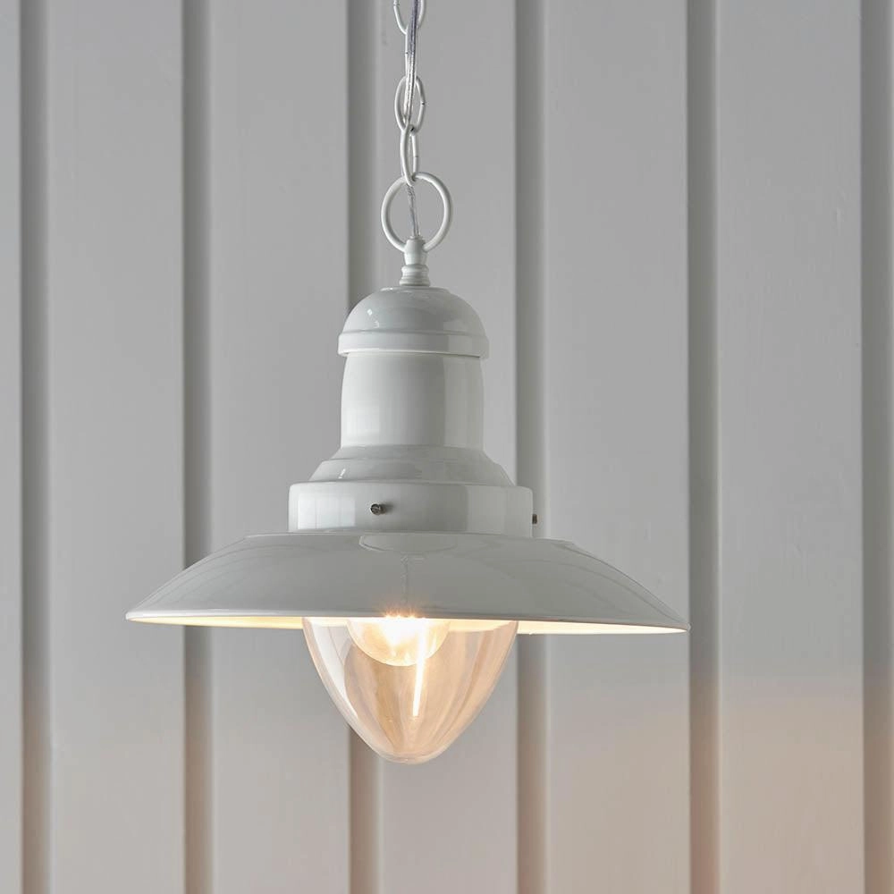 Endon Polperro 1 Light Cream Ceiling Pendant modern ceiling lamp