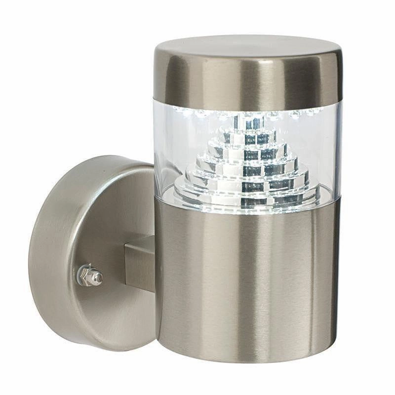 Endon Pyramid Brushed Stainless Steel Outdoor Wall Light outdoor wall lamp
