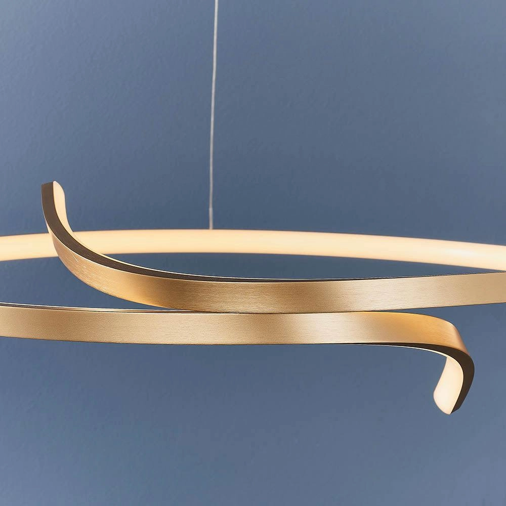 Endon Rafe 1 Light Gold Pendant Ceiling Light