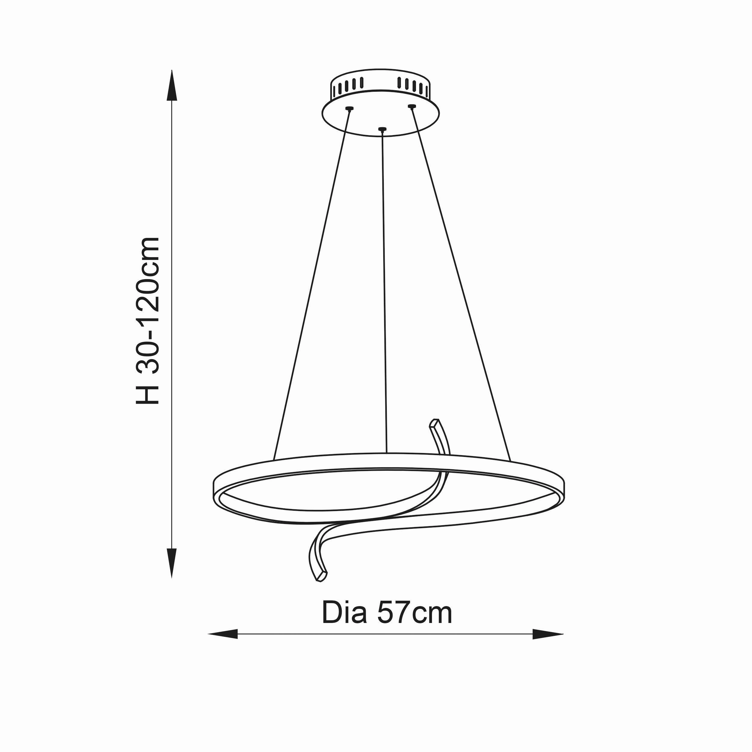 Endon Rafe 1 Light Gold Pendant Ceiling Light
