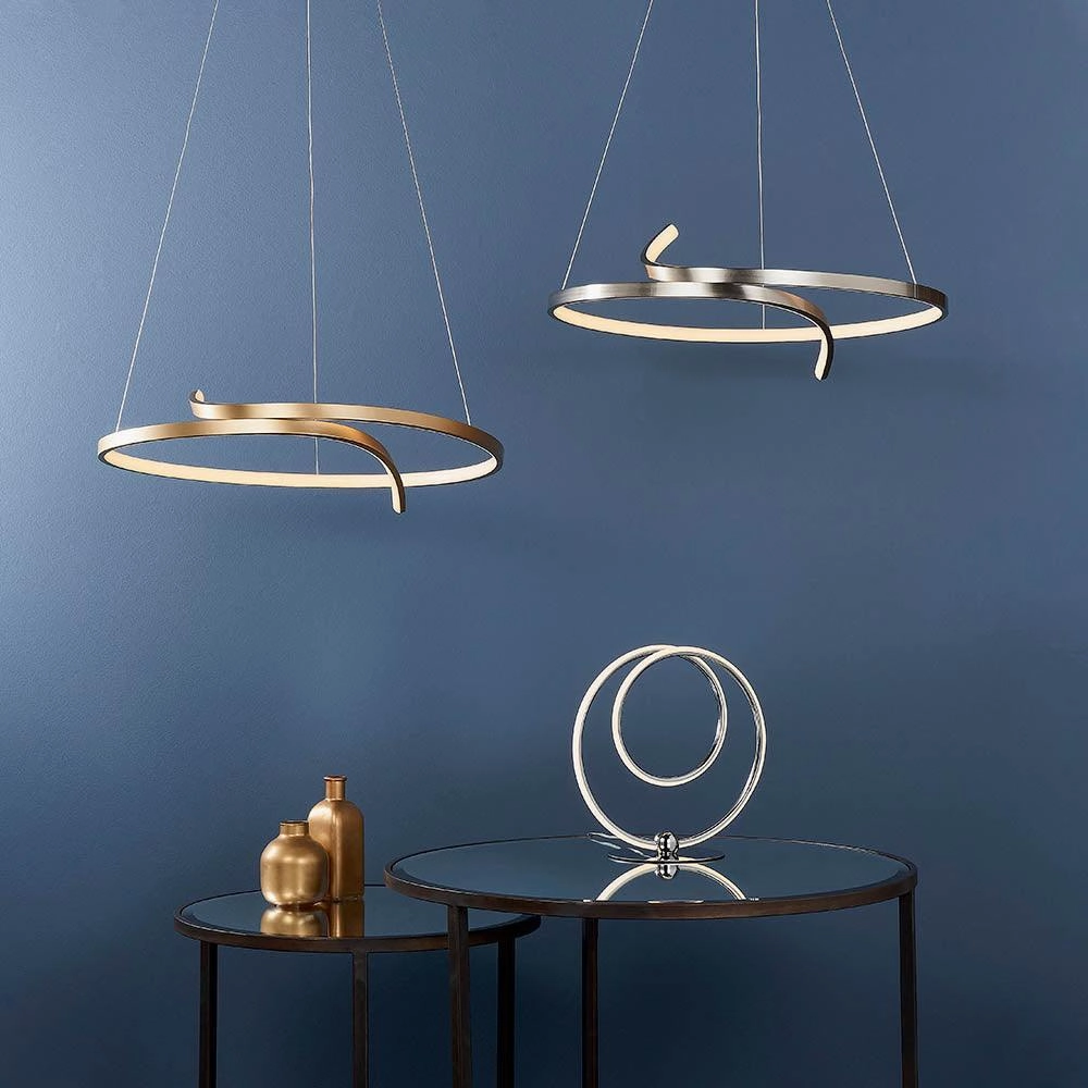 Endon Rafe 1 Light Gold Pendant Ceiling Light