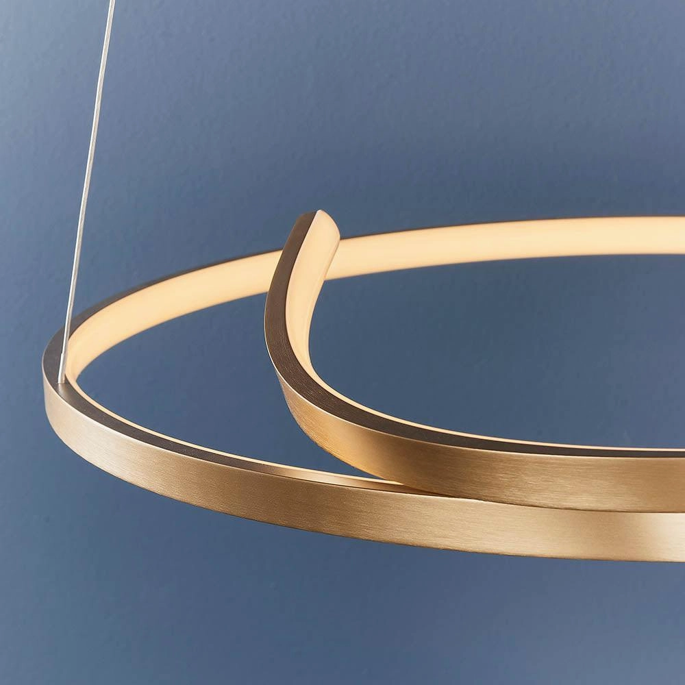 Endon Rafe 1 Light Gold Pendant Ceiling Light