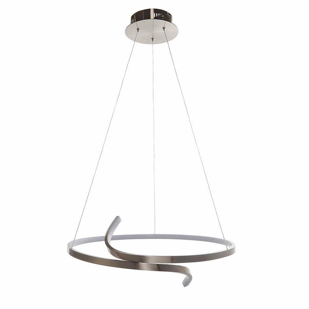 Endon Rafe 1 Light Nickel Ceiling Pendant