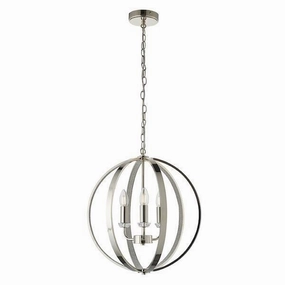 Endon Ritz 3 Light Nickel Ceiling Pendant minimalist ceiling light